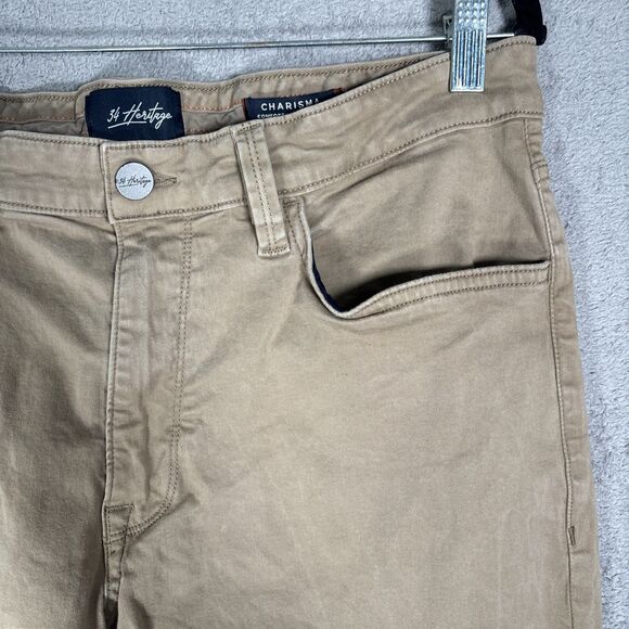 34 Heritage Pants Men Size 34x29 Charisma Comfort Rise Classic Beige Khaki Prep - Picture 11 of 16